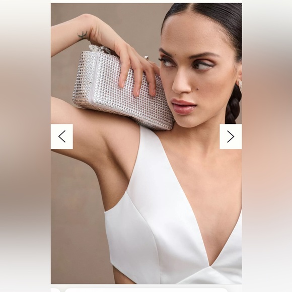 BHLDN Sachin & Babi Mona V-Neck Cutout Satin Midi Dress Anthropologie Size 8 NWT - Picture 3 of 3